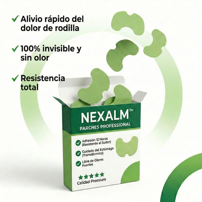 Parches Nexalm™ - Alivia el Dolor de Rodilla en 15 Minutos Sin Pastillas (Efecto 12 Horas)