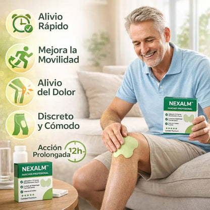 Parches Nexalm™ - Alivia el Dolor de Rodilla en 15 Minutos Sin Pastillas (Efecto 12 Horas)