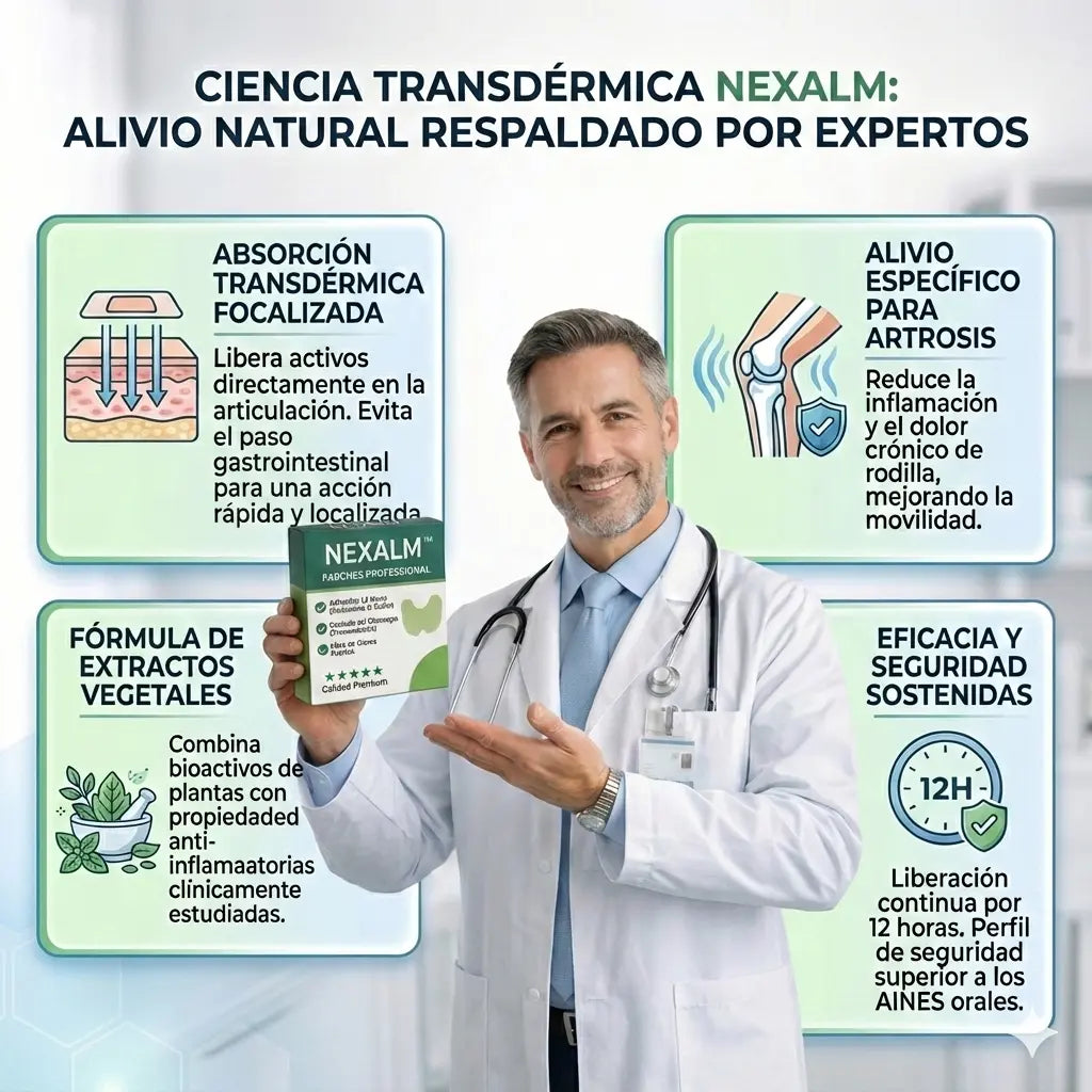 Parches Nexalm™ - Alivia el Dolor de Rodilla en 15 Minutos Sin Pastillas (Efecto 12 Horas)